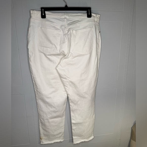 ABERCROMBIE and FITCH Jeans Women 34/18R 90s Straight High Rise Curve Love White - Picture 7 of 10